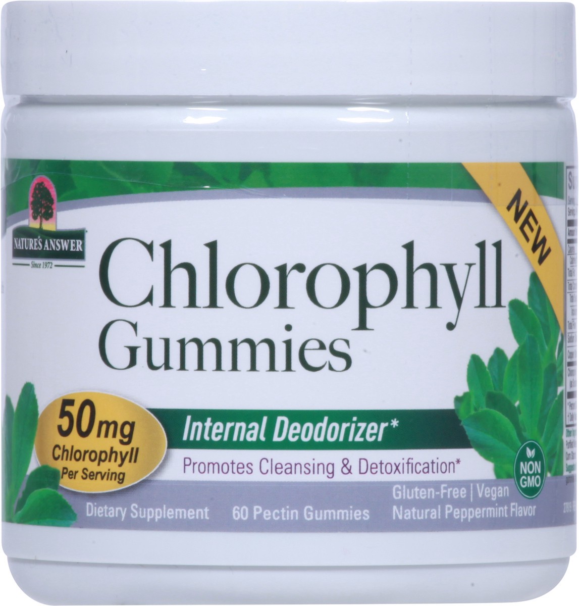 slide 6 of 9, Nature's Answer 50 mg Natural Peppermint Flavor Chlorophyll 60 Pectin Gummies, 60 ct