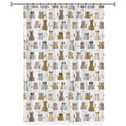 Peva Shower Curtain Flashy Pooch