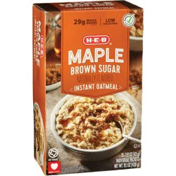 H-E-B Instant Oatmeal - Maple Brown Sugar