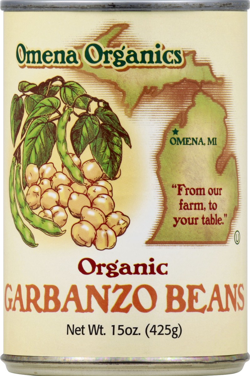 slide 2 of 2, Omena Organics Garbanzo Beans 15 oz, 15 oz