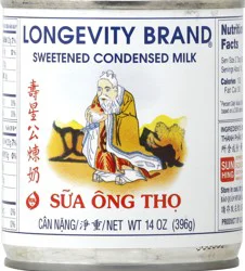 Longevity Sweetened Condensed Milk - 14 oz
