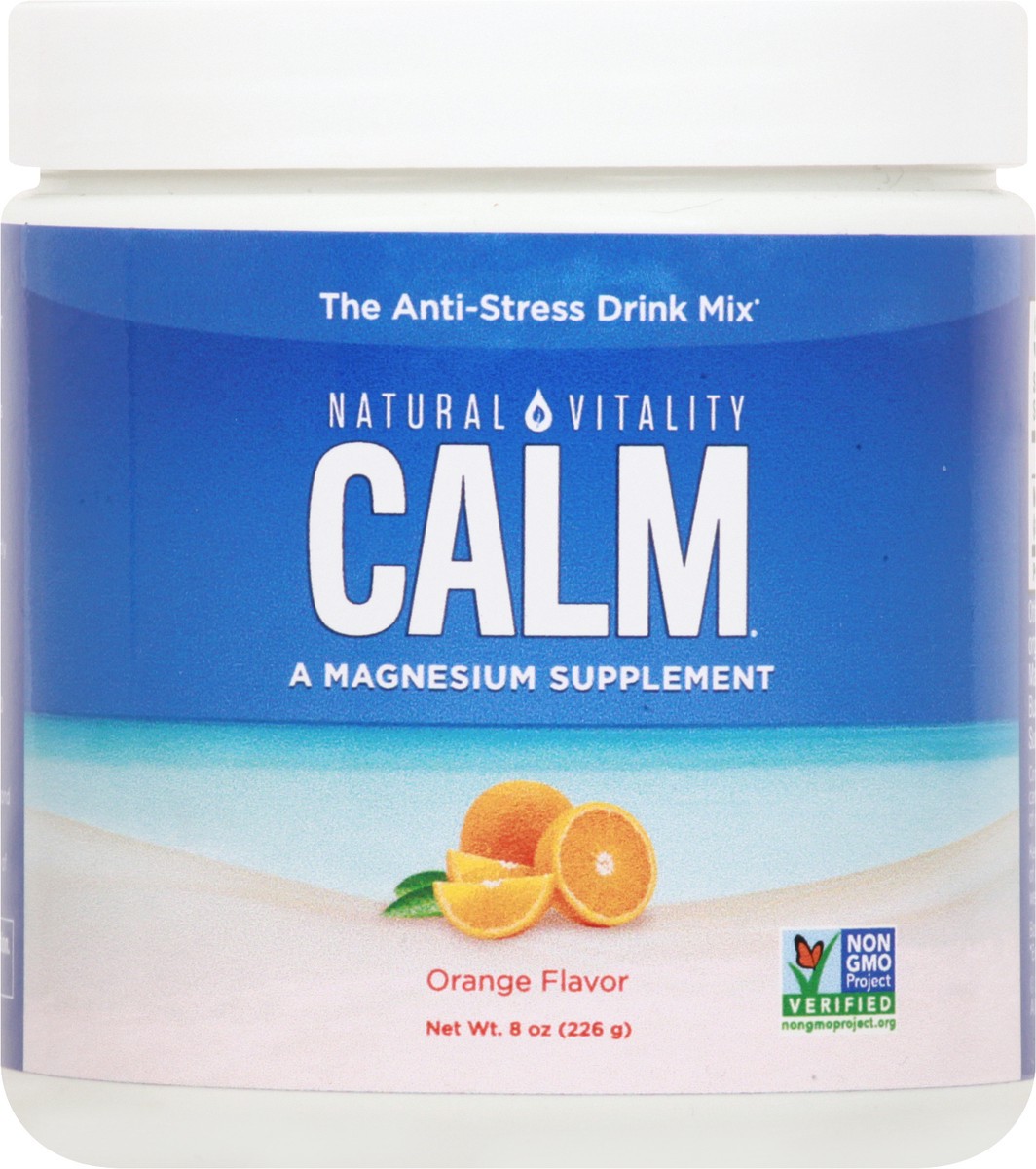 slide 1 of 5, Natural Vitality Calm Orange Flavor Anti-Stress Drink Mix 8 oz, 8 oz