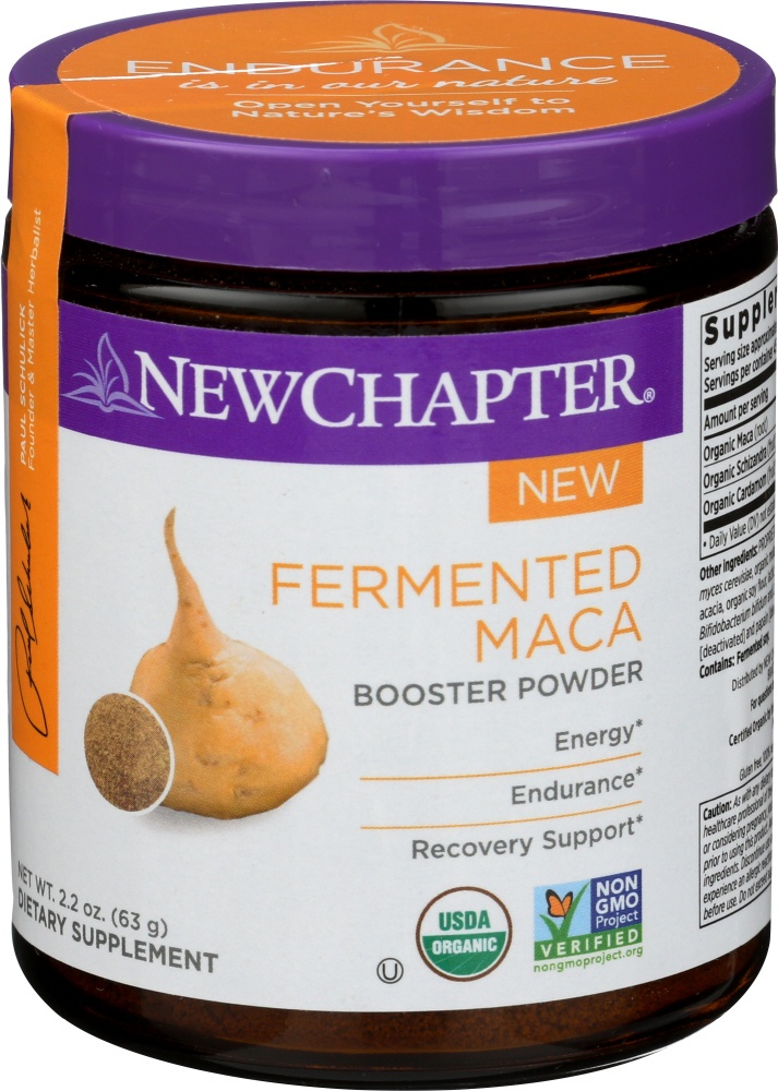 slide 1 of 2, New Chapter Fermented Maca Booster Powder, 2.2 oz