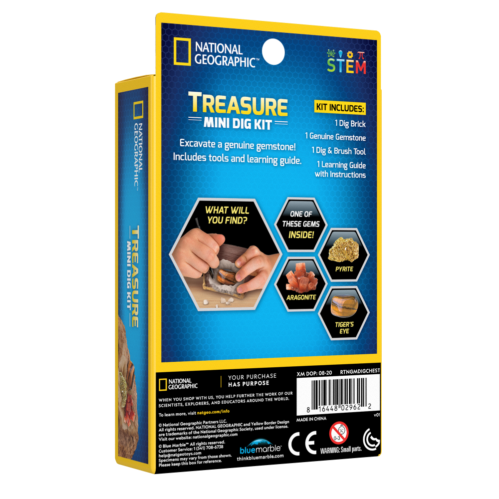 slide 1 of 2, National Geographic Treasure Mini Dig Kit, Mini Size