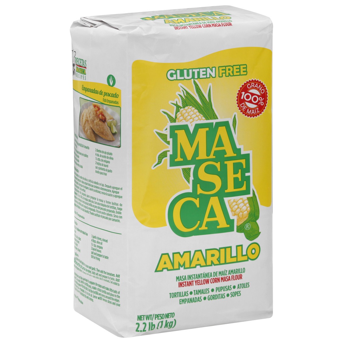 slide 8 of 13, MASECA Yellow Instant Corn Masa Flour 2 Lb Bag, 32 oz