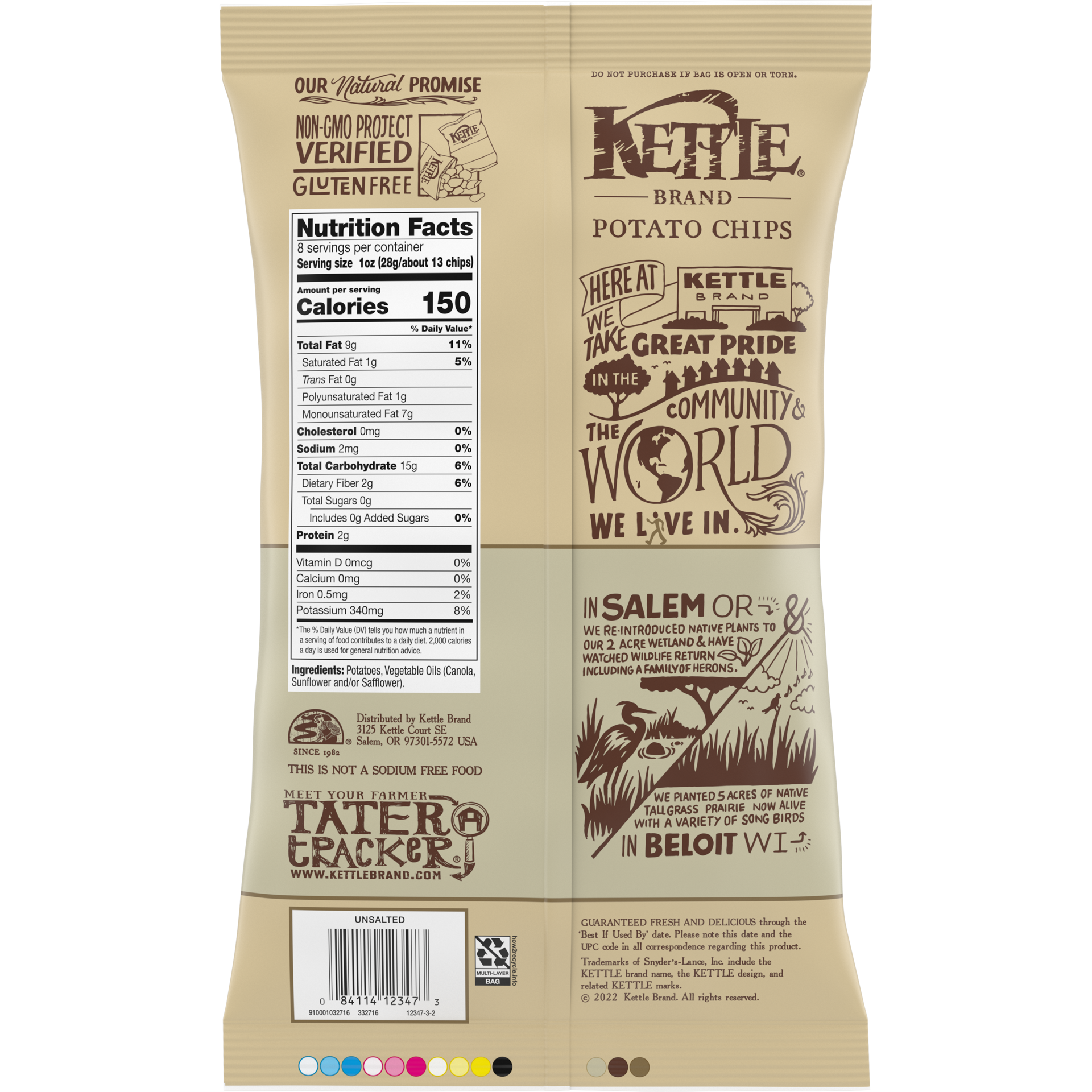 slide 4 of 5, Kettle Brand Potato Chips, Unsalted Kettle Chips, 8.5 Oz, 8.5 oz