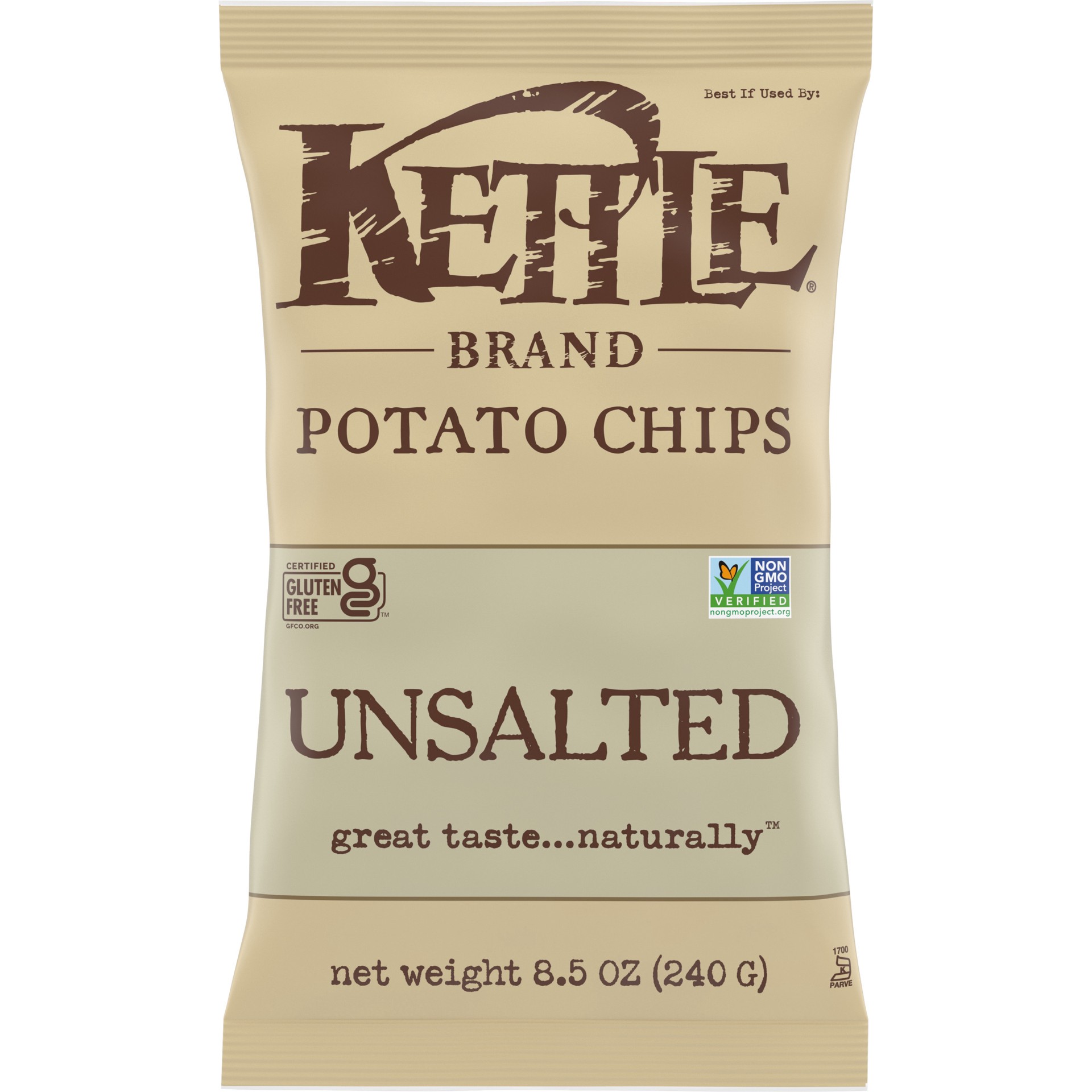 slide 1 of 5, Kettle Brand Potato Chips, Unsalted Kettle Chips, 8.5 Oz, 8.5 oz