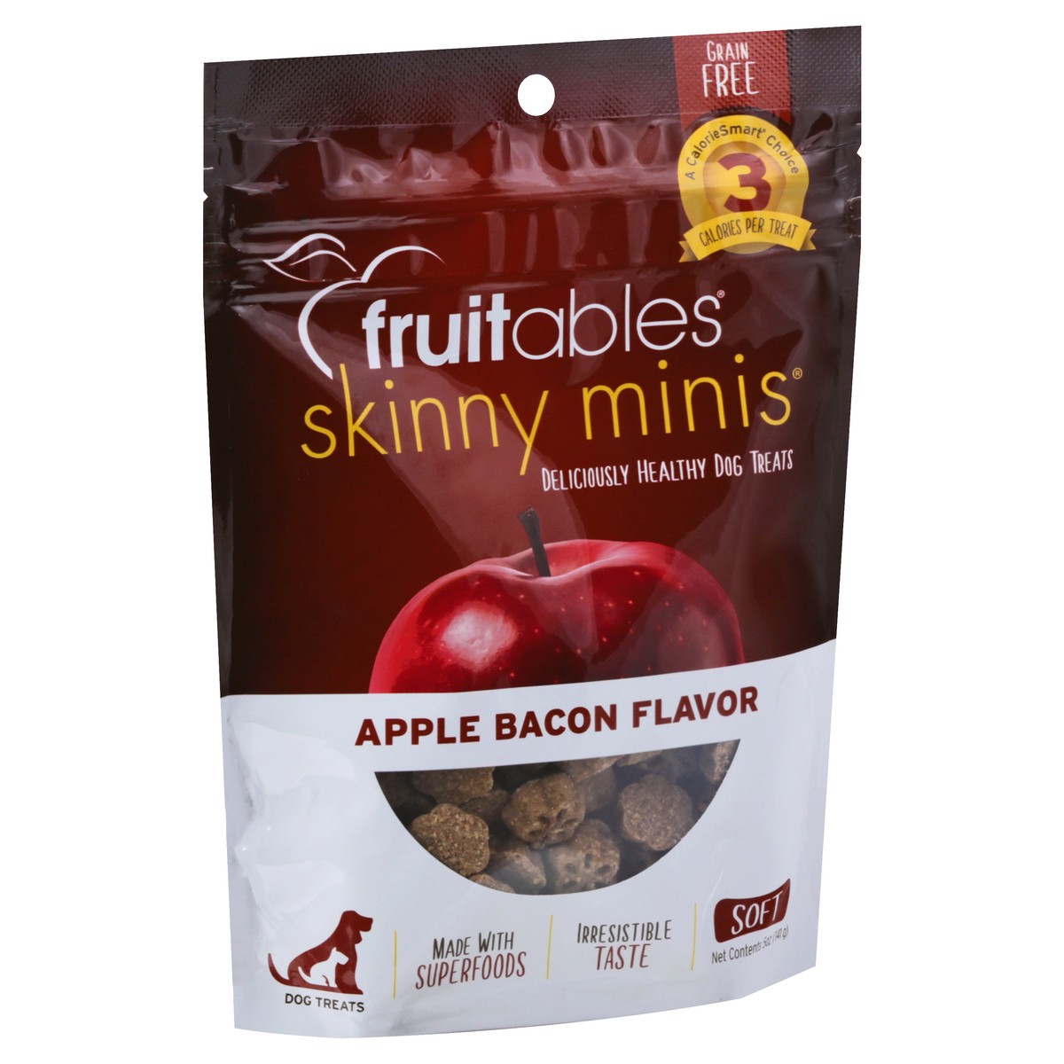 slide 2 of 11, Fruitables Skinny Minis Soft Apple Bacon Flavor Dog Treats 5 oz, 5 oz