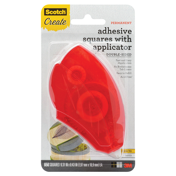 slide 1 of 3, Scotch Adhesive Squares with Applicator, 1 ct