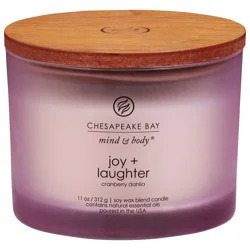 Chesapeake Bay Candle Mind & Body Joy + Laughter Cranberry Dahlia Candle 1 ea