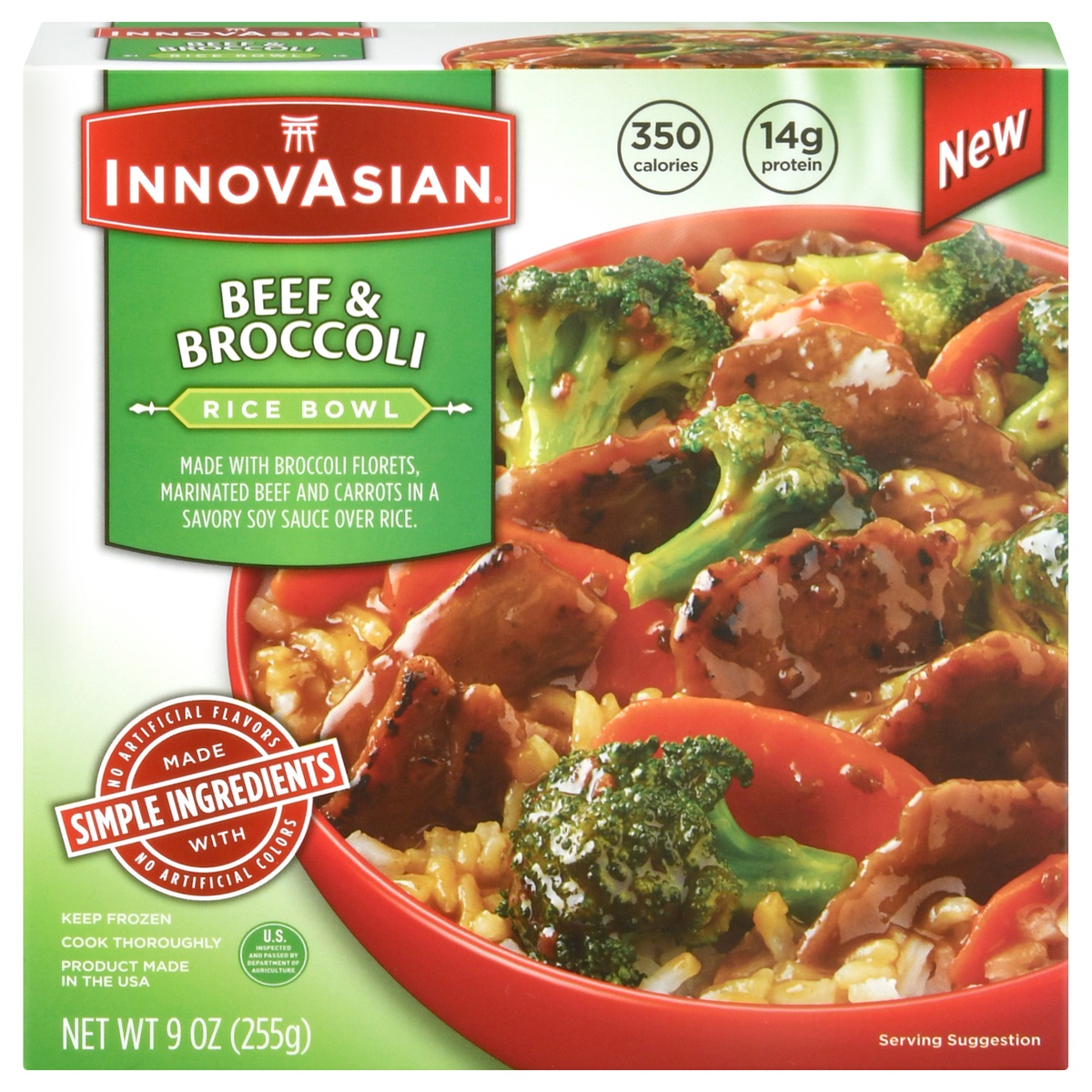 slide 1 of 1, InnovAsian Rice Bowl Beef & Broccoli, 9 oz