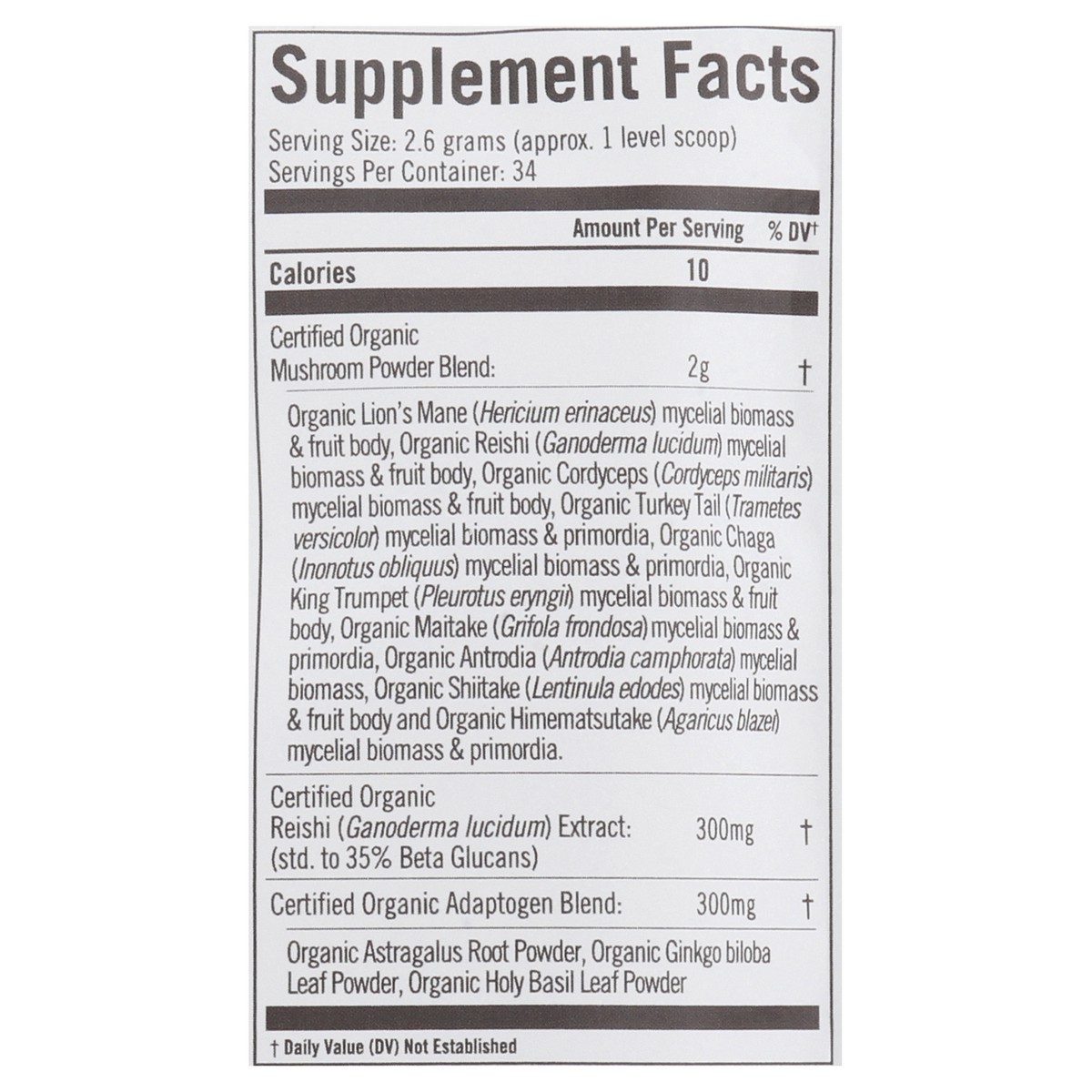 slide 10 of 12, Om Powder Mushrooms & Adaptogens Master Blend 3.17 oz, 1 ct