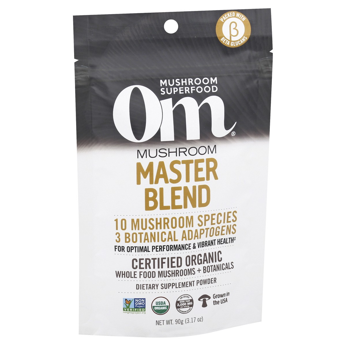 slide 3 of 12, Om Powder Mushrooms & Adaptogens Master Blend 3.17 oz, 1 ct