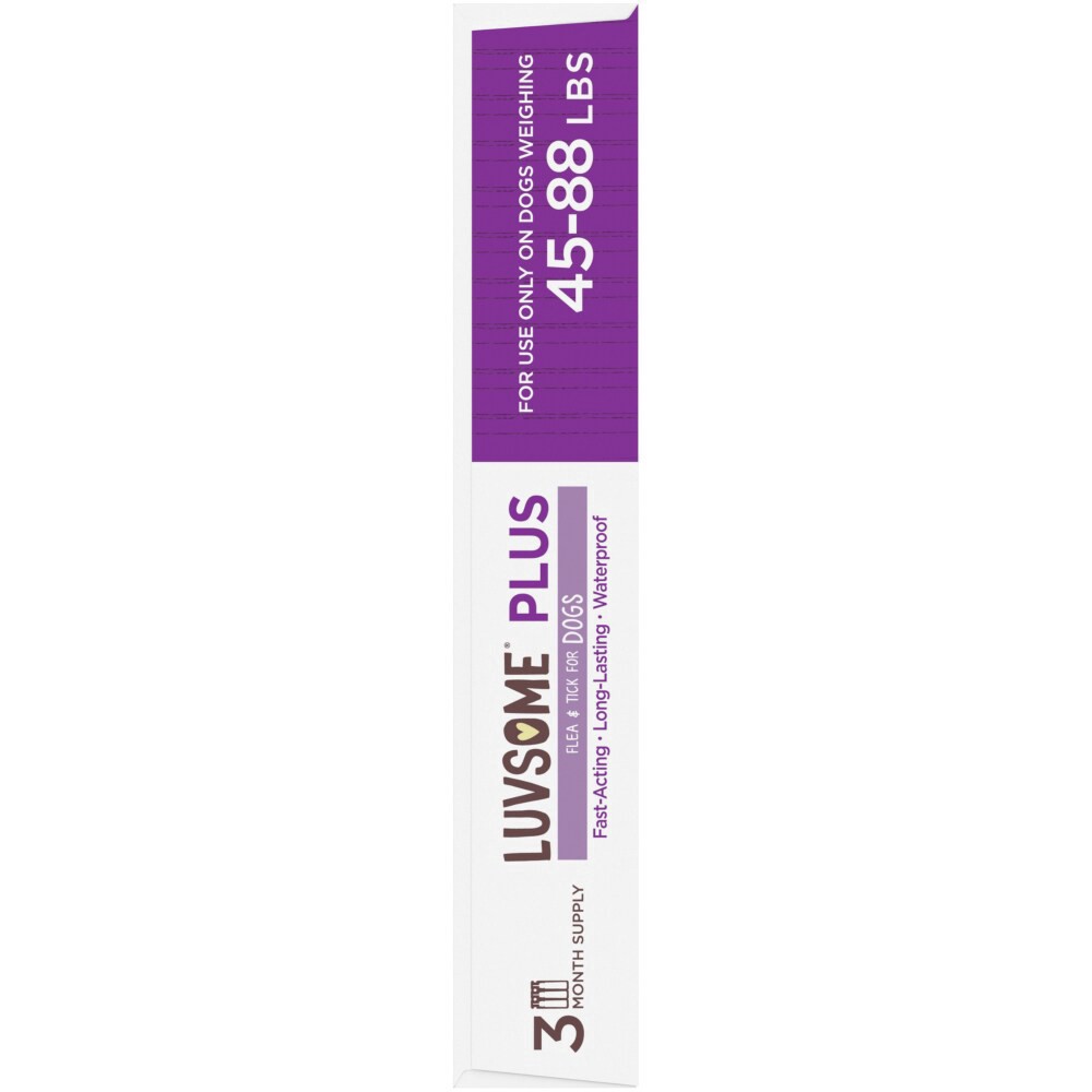 slide 4 of 5, Luvsome Plus Dog Flea & Tick Medicine, 3 ct