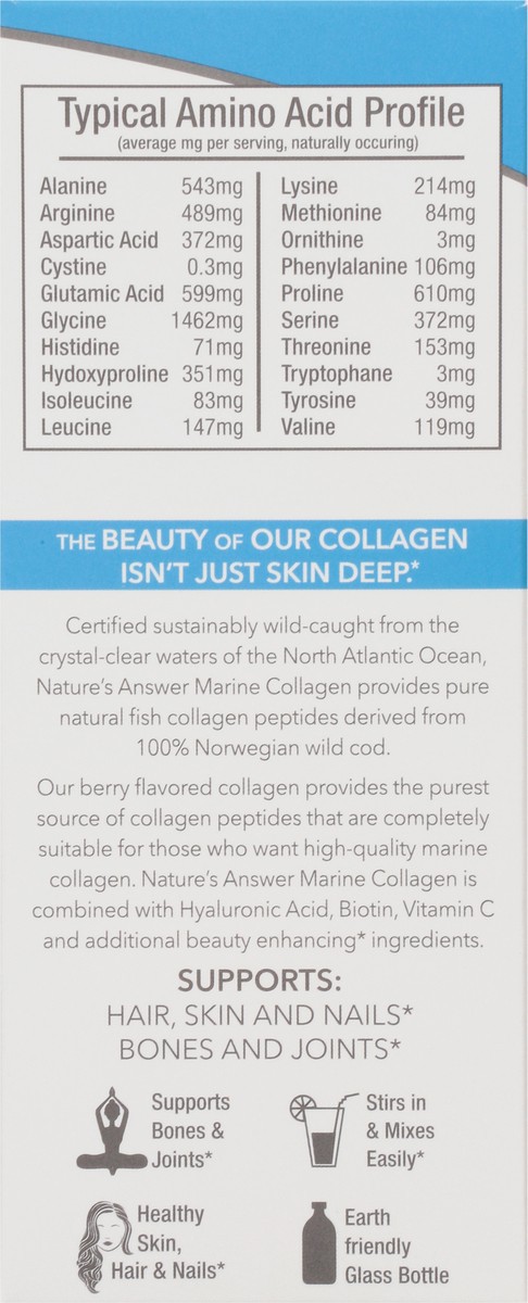 slide 6 of 10, Nature's Answer Marine Collagen Peptides, 8 oz