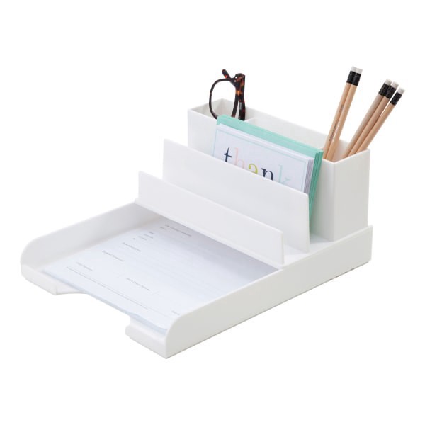 slide 7 of 9, Realspace Plastic Letter Tray - White, 1 ct