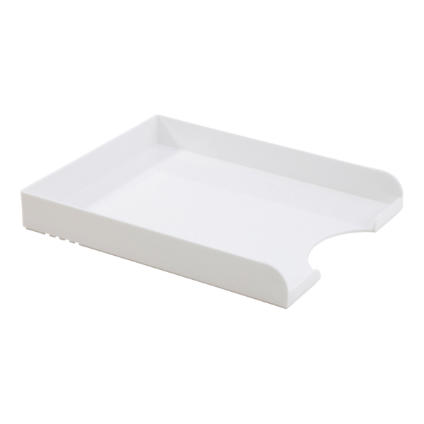 slide 1 of 9, Realspace Plastic Letter Tray - White, 1 ct