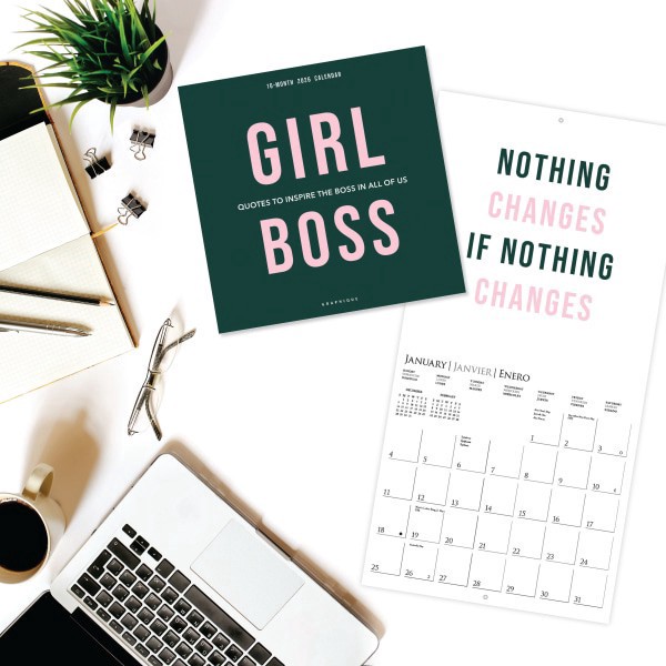 slide 4 of 5, 2026 Graphique Inspirational Monthly Wall Calendar, Girl Boss, 12"" x 12"", January To December, CY85526, 1 ct