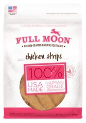 FULL MOON All Natural Human Grade Dog Treats Chicken Strips, 12 Ounce