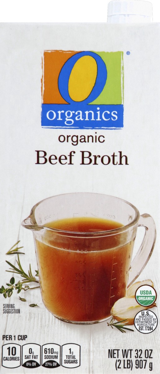 slide 4 of 7, O Organics Organic Beef Broth, 32 oz