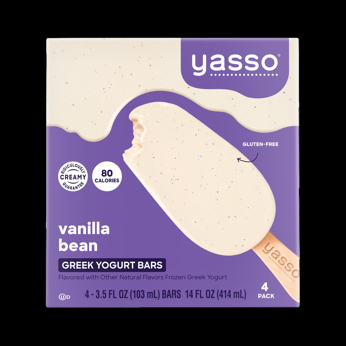 slide 7 of 8, Yasso Vanilla Frozen Greek Yogurt Bars, 4 ct; 3.5 fl oz