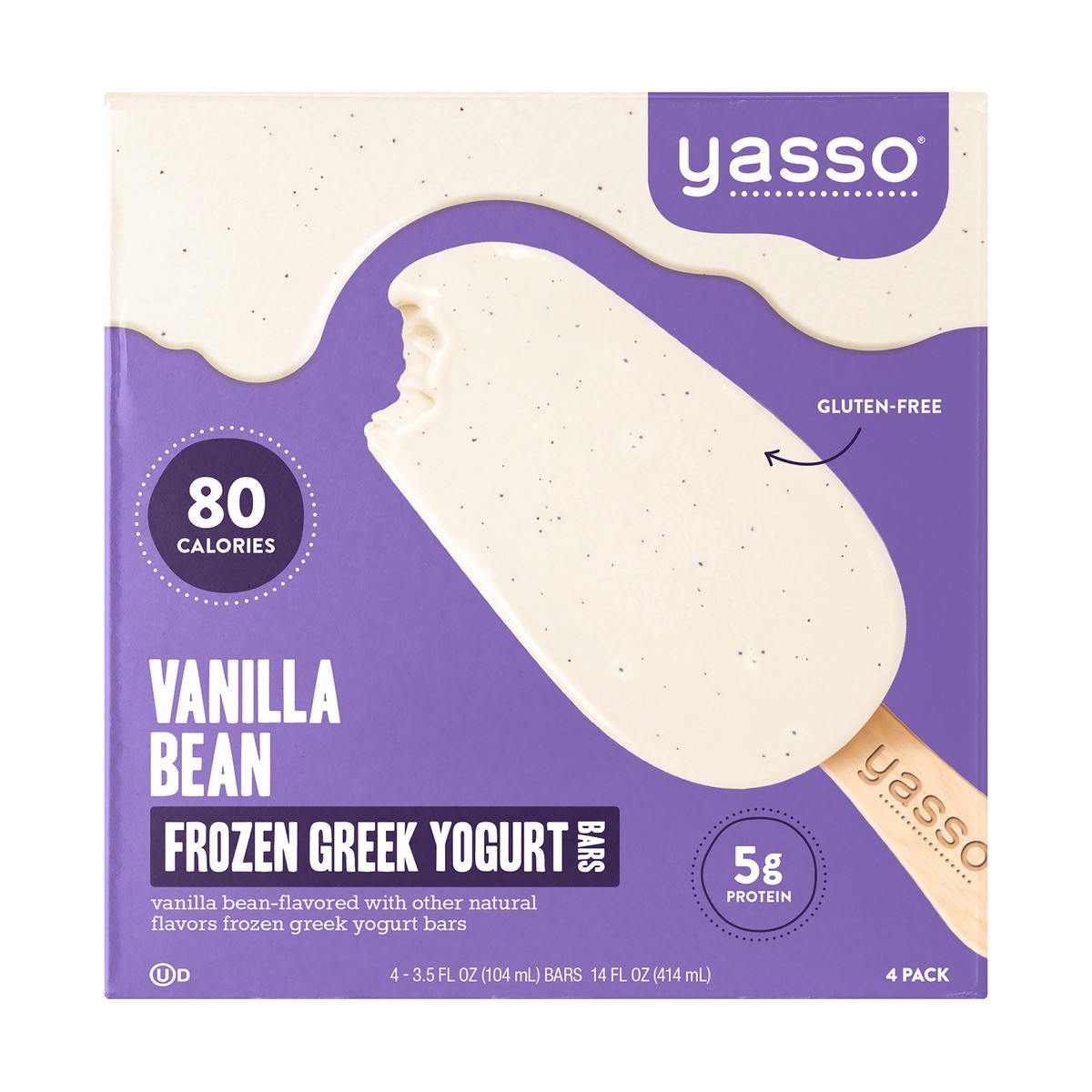 slide 1 of 8, Yasso Vanilla Frozen Greek Yogurt Bars, 4 ct; 3.5 fl oz