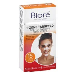 Biore T-Zone Targeted Deep Cleansing Pore Strips 15 ea