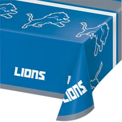 Detroit Lions Plastic Tablecloth