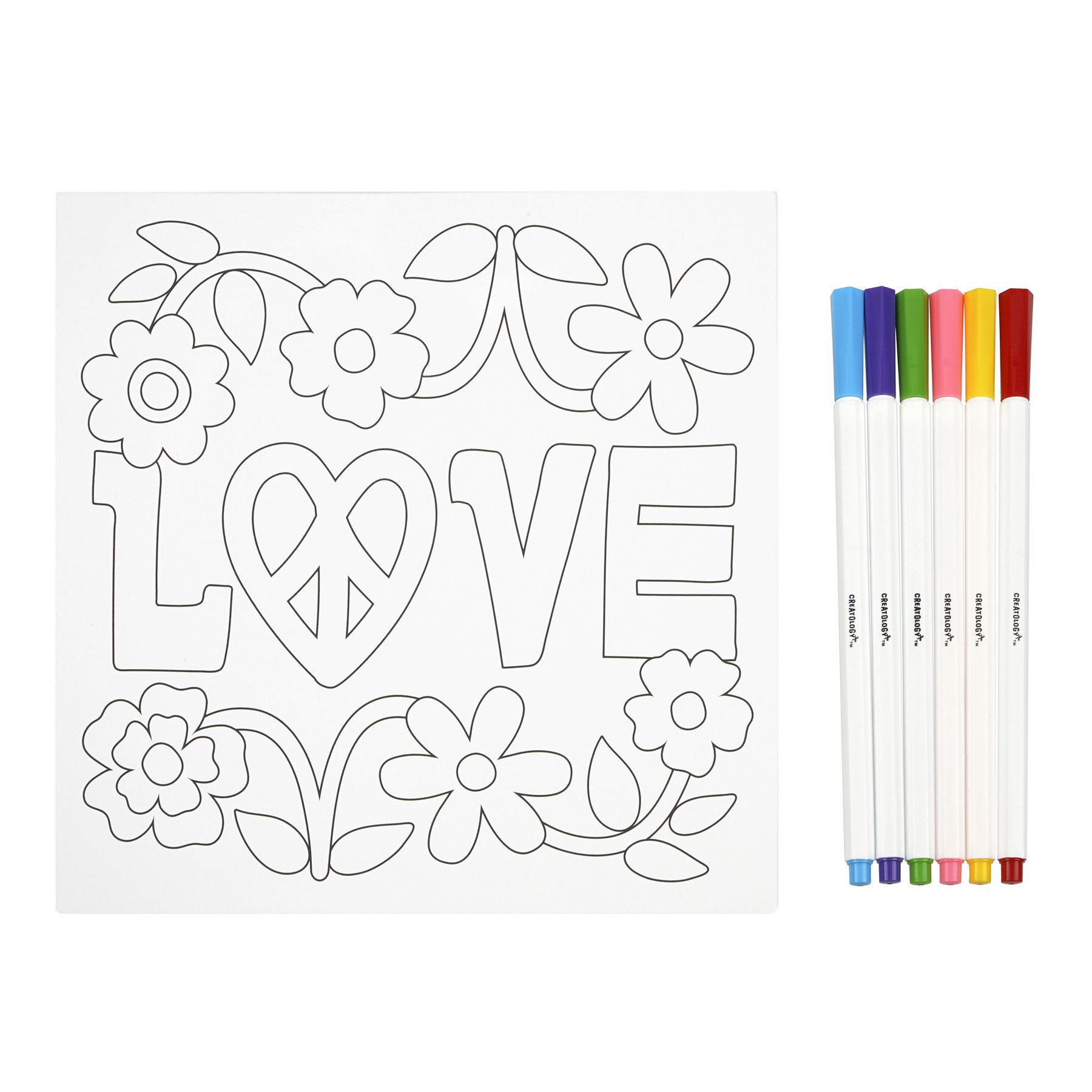 slide 2 of 4, Love Coloring Board Kit By Creatology, 8 in x 8 in