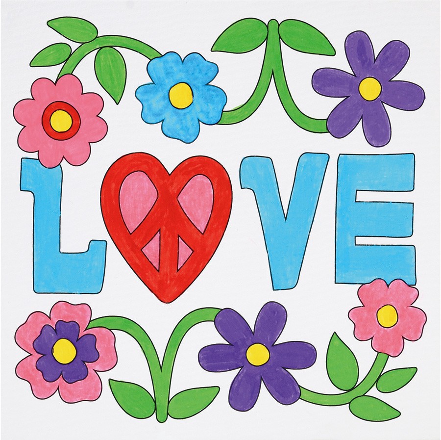slide 4 of 4, Love Coloring Board Kit By Creatology, 8 in x 8 in