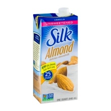 slide 1 of 1, Silk Almond Milk Unsweetened Vanilla, 192 fl oz