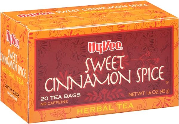 slide 1 of 1, Hy-vee Sweet Cinnamon Spice Herbal Tea Bags - 20 ct; 1.6 oz, 20 ct; 1.6 oz