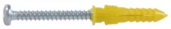 Hillman #4-6-8 Ribbed Plastic Anchor With Screw - Yellow