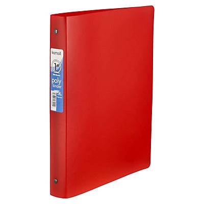 slide 1 of 1, Samsill Red Poly Binder, 1 in