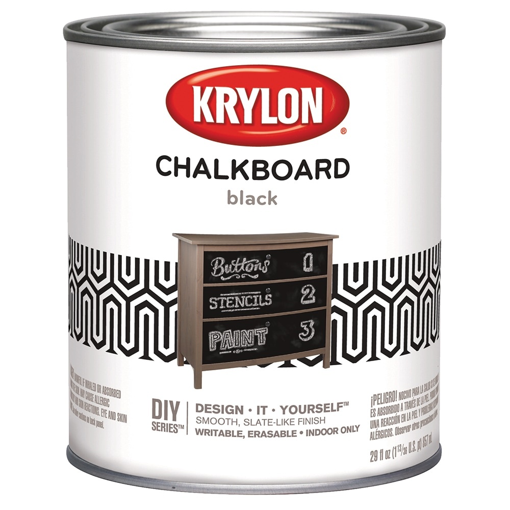 slide 1 of 1, Krylon Special Purpose Brush-On Chalkboard Paint - Black, 29 oz