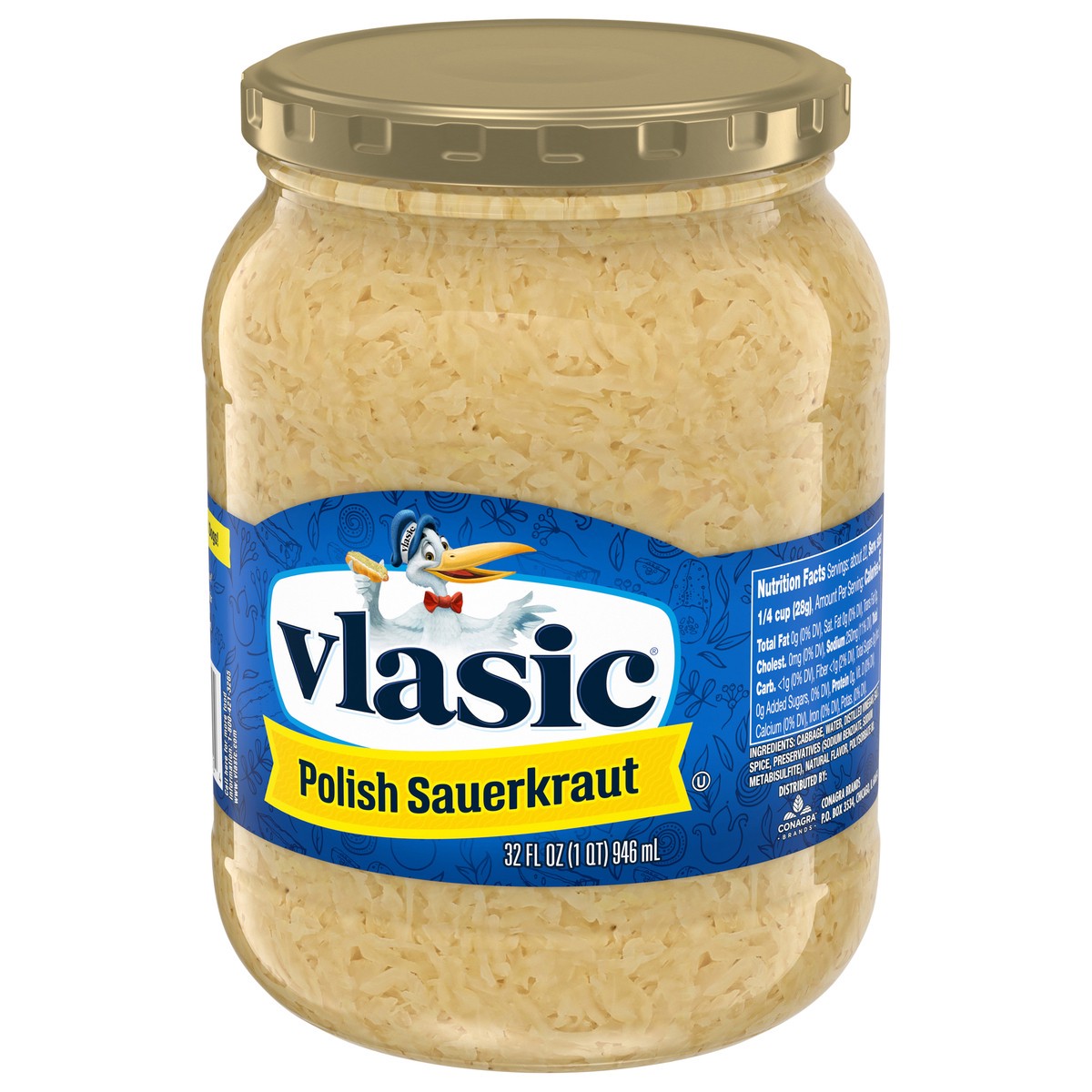 slide 3 of 5, Vlasic Polish Sauerkraut 32 fl oz, 32 fl oz