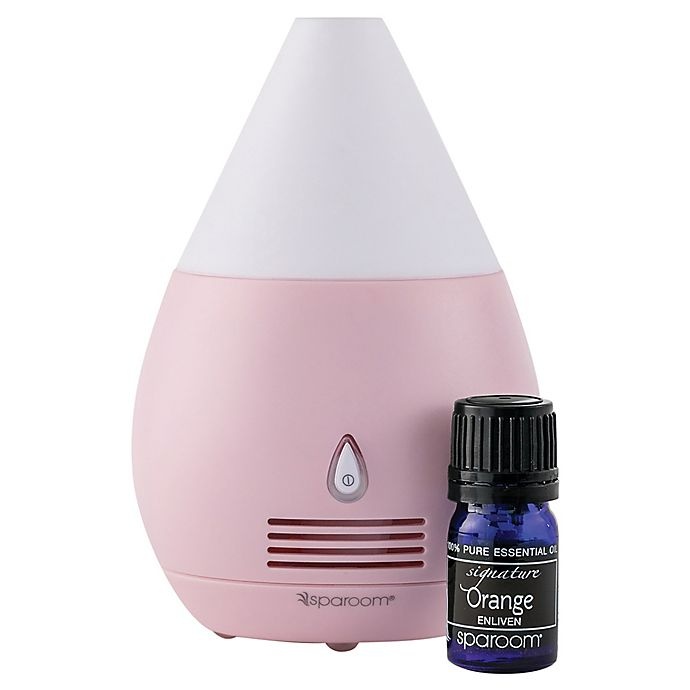 slide 1 of 4, SpaRoom Mini Scentifier USB-Powered Fan Diffuser with Bonus Essential Oil - Blush, 1 ct