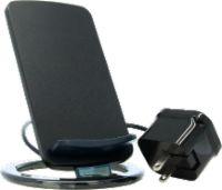 slide 1 of 1, Zgear Qi-Compatible Wireless Charging Stand - Black, 6 ft