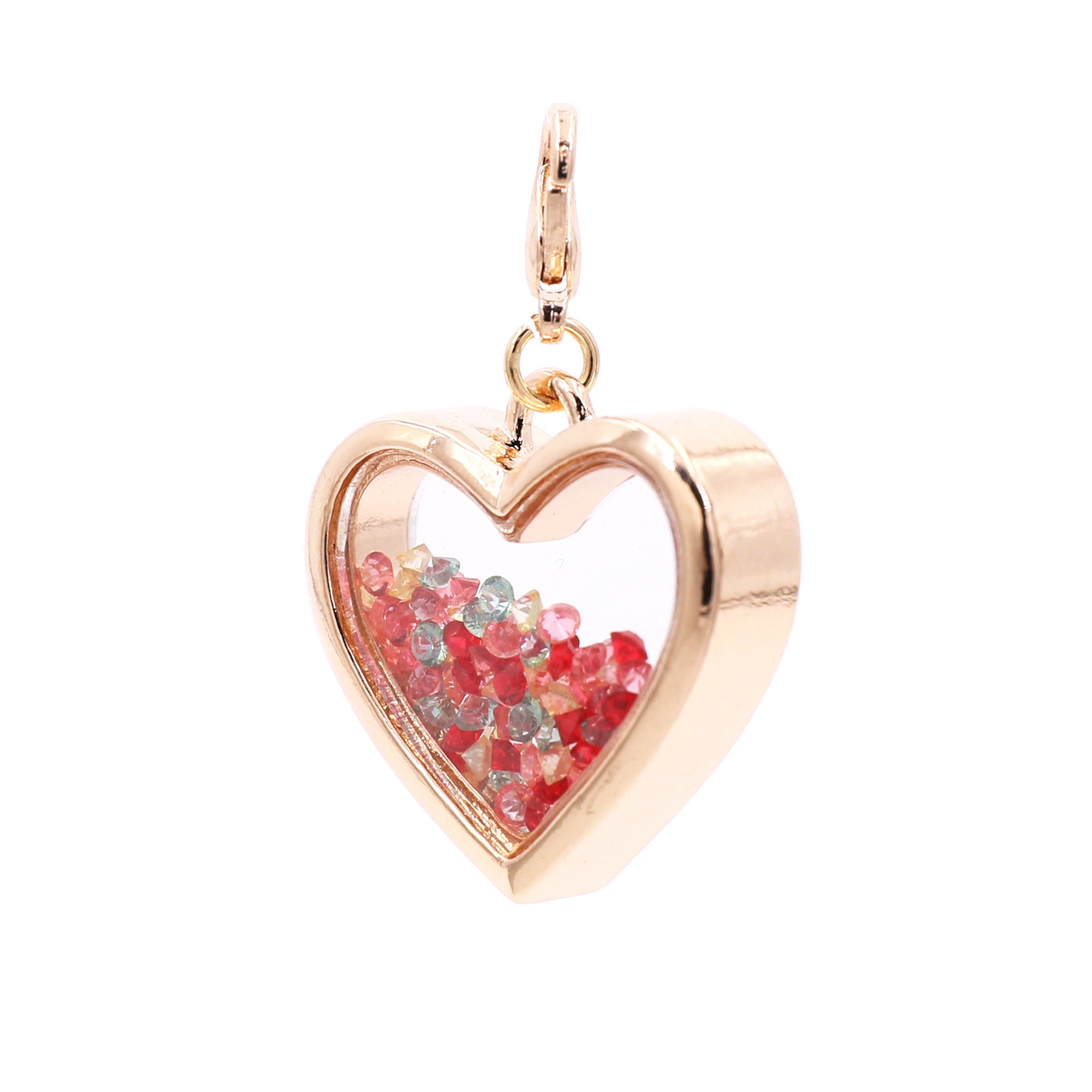 slide 5 of 5, Gold Heart Shaker Charm By Bead Landing, 1.58 in x 1.06 in x 0.3 in
