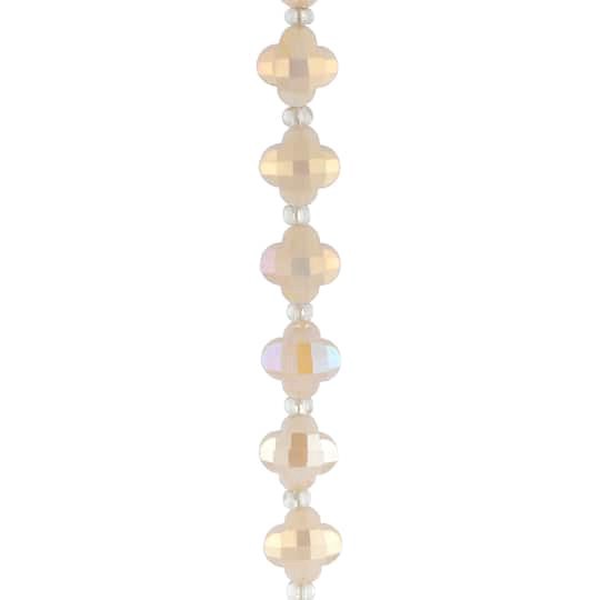 slide 1 of 3, Ivory Faceted Glass Cross Beads, 12mm By Bead Landing, 12mm