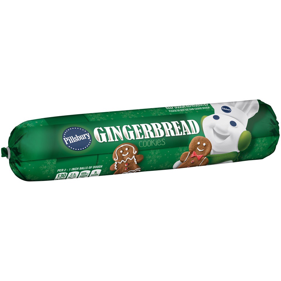 slide 1 of 5, Pillsbury Eat or Bake Limited Edition Gingerbread Cookie Dough, 30 oz, 30 oz