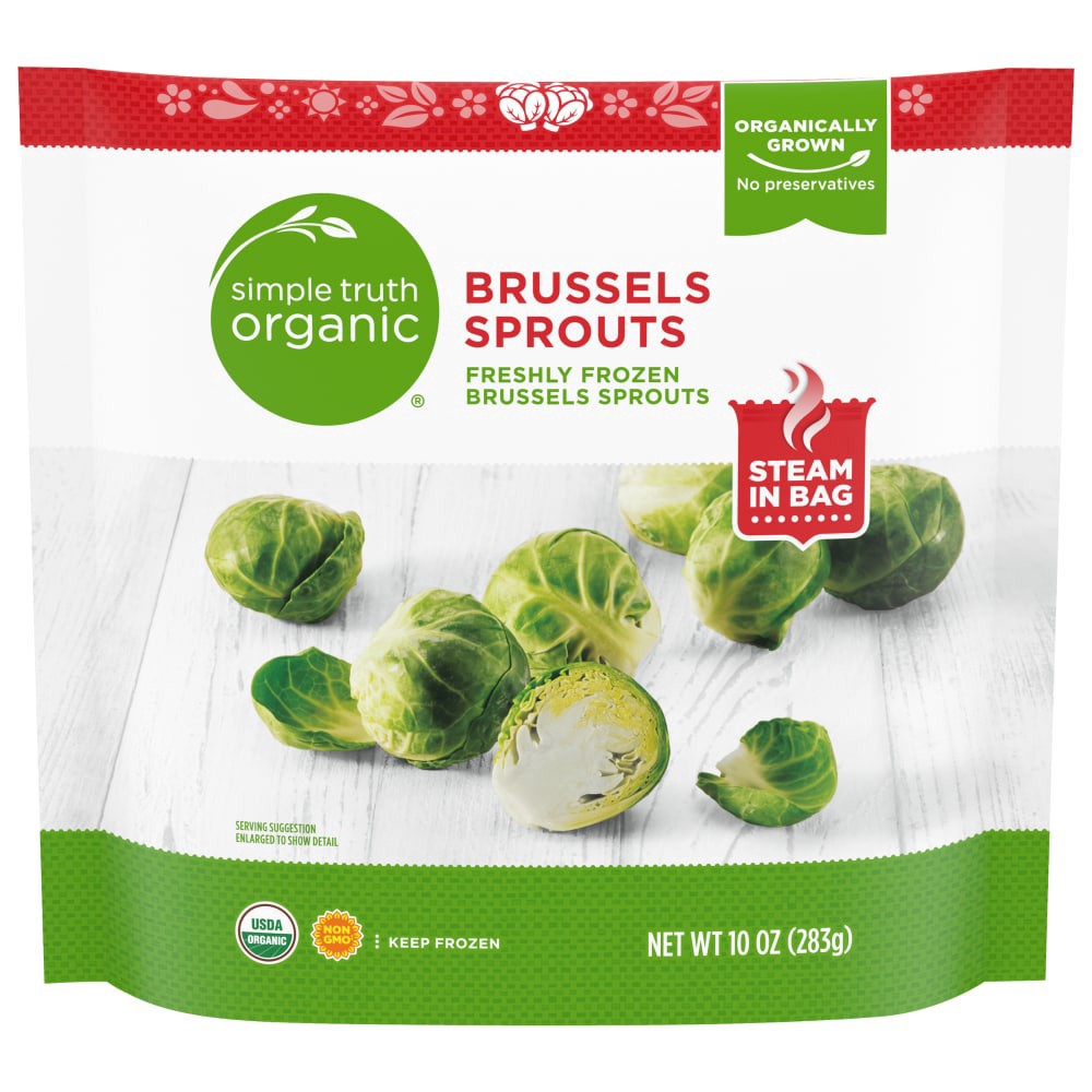 slide 2 of 2, Simple Truth Organic Frozen Brussels Sprouts, 10 oz