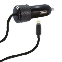 slide 1 of 2, Zgear High Power Lightning Cable Car Charger - Black, 5 ft