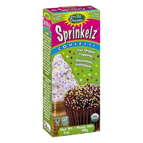 slide 1 of 1, Let's Do Sprinkelz Dessert Toppings, Natural, Confetti, 1 oz