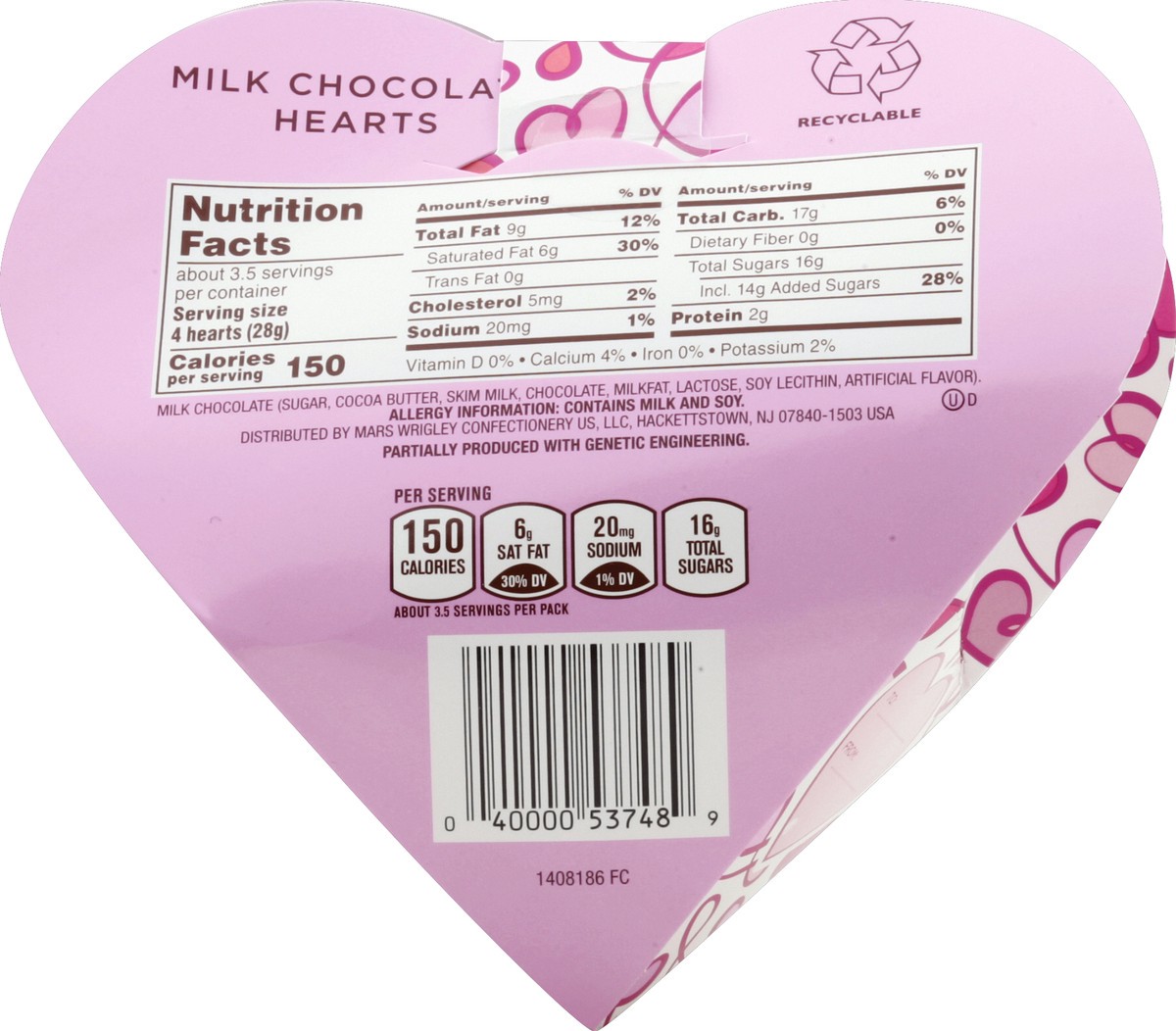 slide 6 of 6, DOVE Valentine's Milk Chocolate Heart Gift Box 3.7-Ounce, 3.7 oz