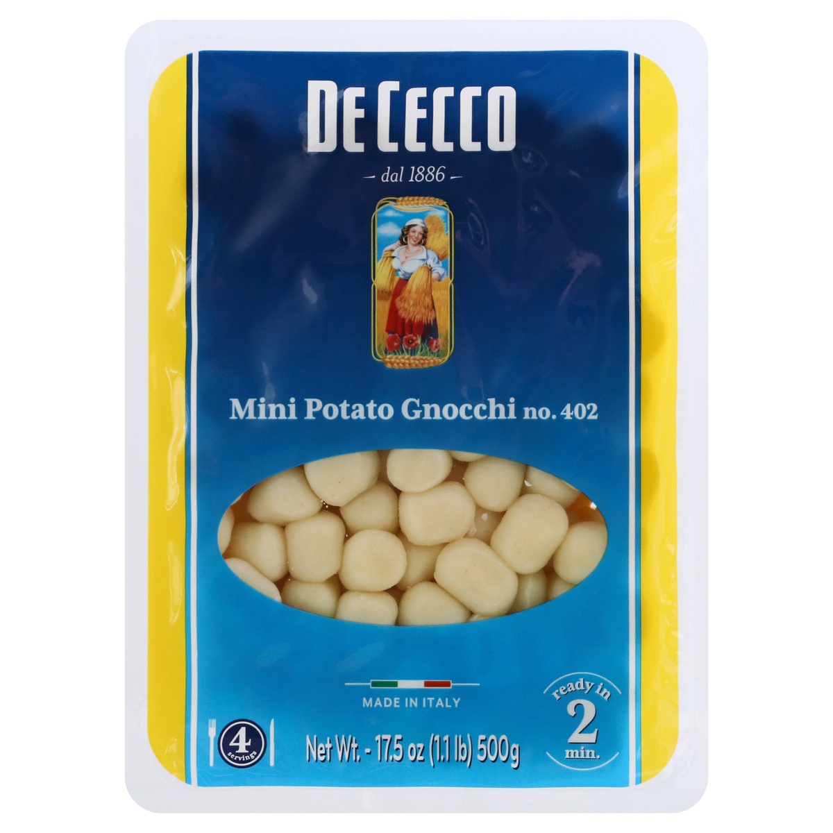 slide 1 of 1, De Cecco Mini Potato Gnocchi No. 402, 17.5 oz