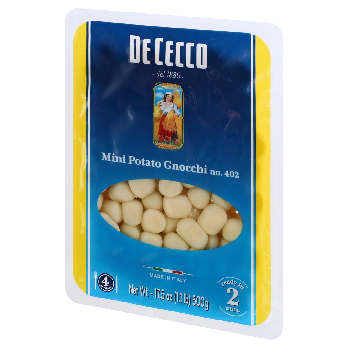 slide 10 of 13, De Cecco No. 402 Potato Gnocchi Mini 17.5 oz, 17.5 oz