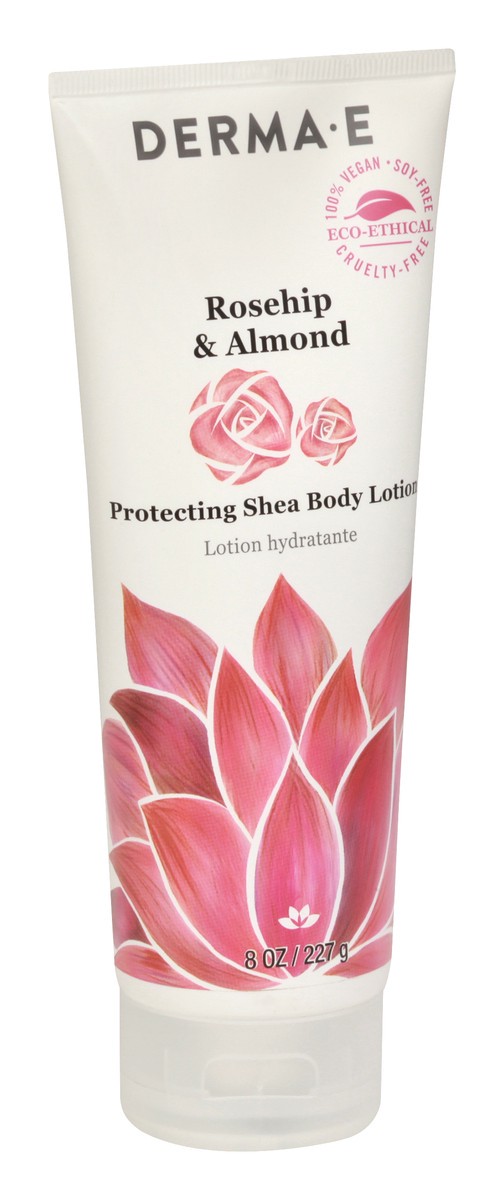 slide 8 of 9, Derma E Rosehip & Almond Shea Body Lotion, 8 oz