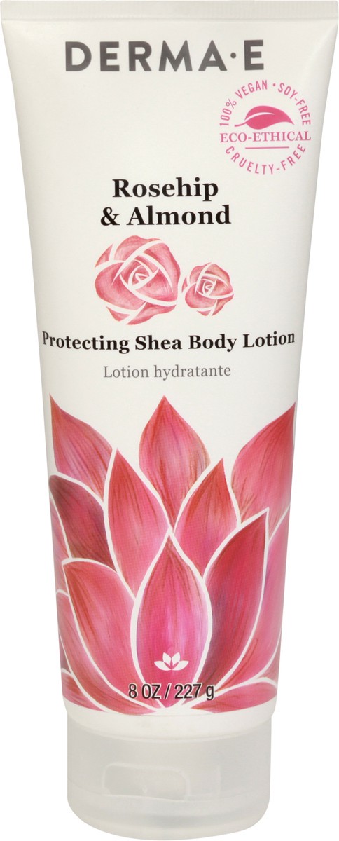 slide 4 of 9, Derma E Rosehip & Almond Shea Body Lotion, 8 oz