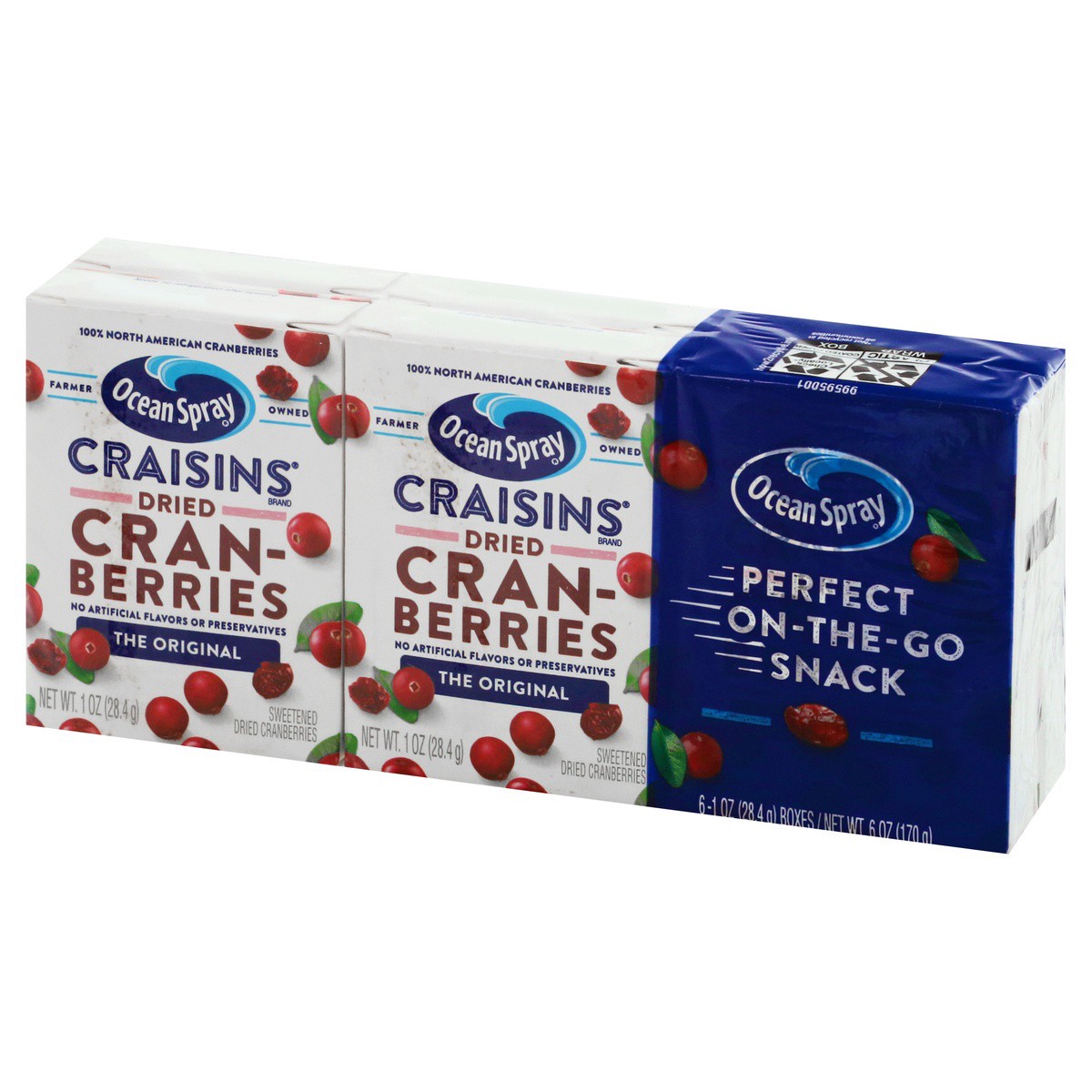slide 9 of 9, Ocean Spray Craisins Dried Cranberries- Original 1oz, 6 Count, 6 oz
